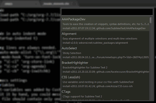 Sublime Package Control
