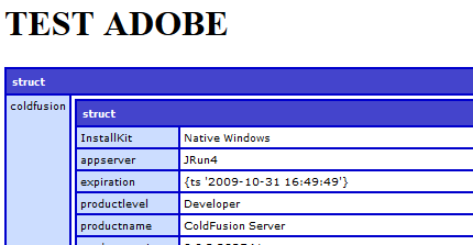 ColdFusion Dump
